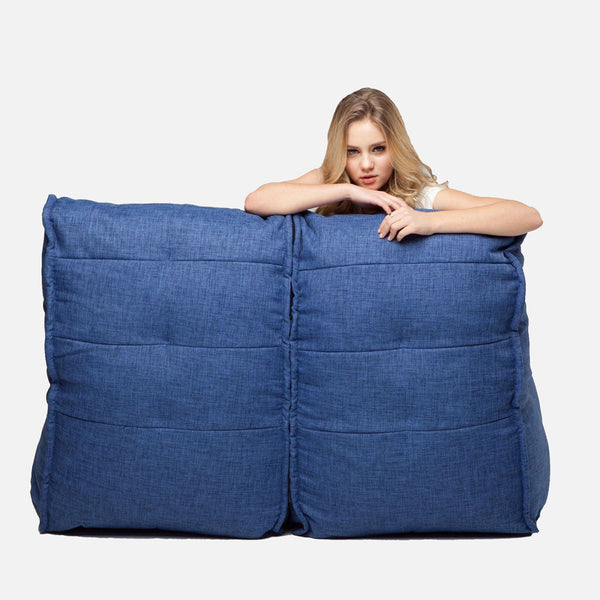 Twin Couch Einingasófi Blue Jazz Innanhúss baunapoki