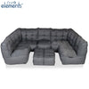 Mod 6 Lounge Max Modulsofa Titanium Weave Utendørs modulsofa