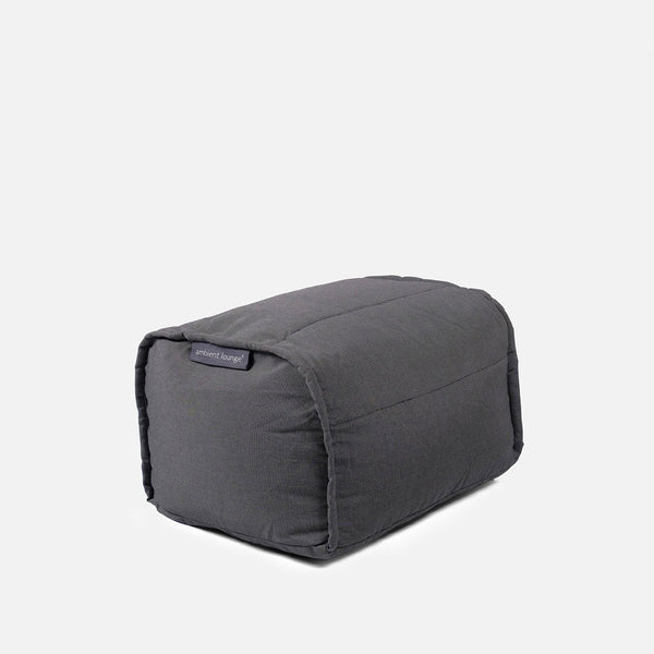 Ottoman Deluxe Black Rock (Sunbrella) Utendørs saccosekk