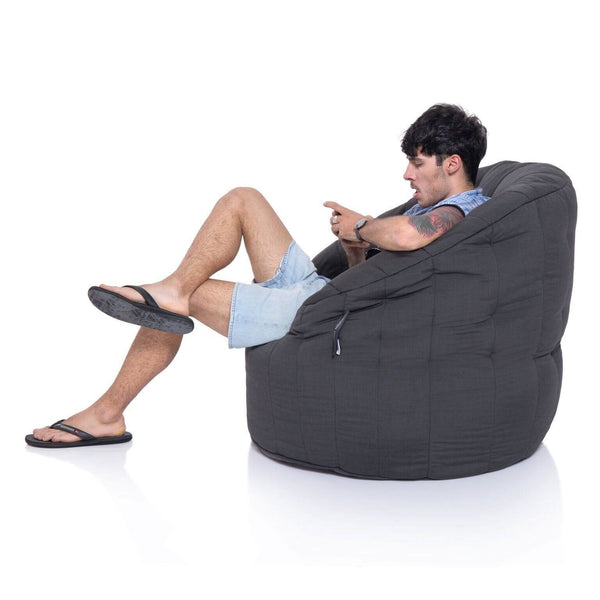 [OUTLET] Butterfly Sofa Black Rock (Sunbrella) Utendørs saccosekk