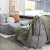 Twin Couch Einingasófi Keystone Gray innanhúss baunapoki