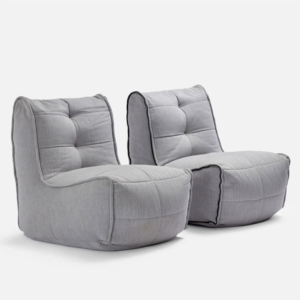 Twin Couch Einingasófi Keystone Gray innanhúss baunapoki