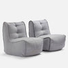 Twin Couch Einingasófi Keystone Gray innanhúss baunapoki