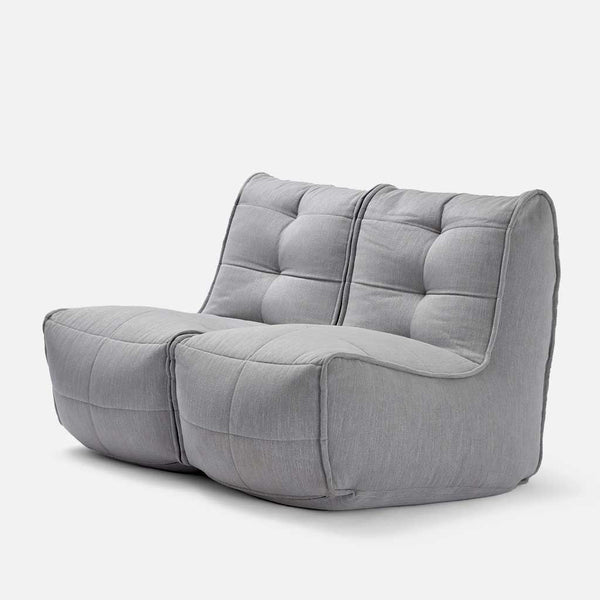Twin Couch Einingasófi Keystone Gray innanhúss baunapoki
