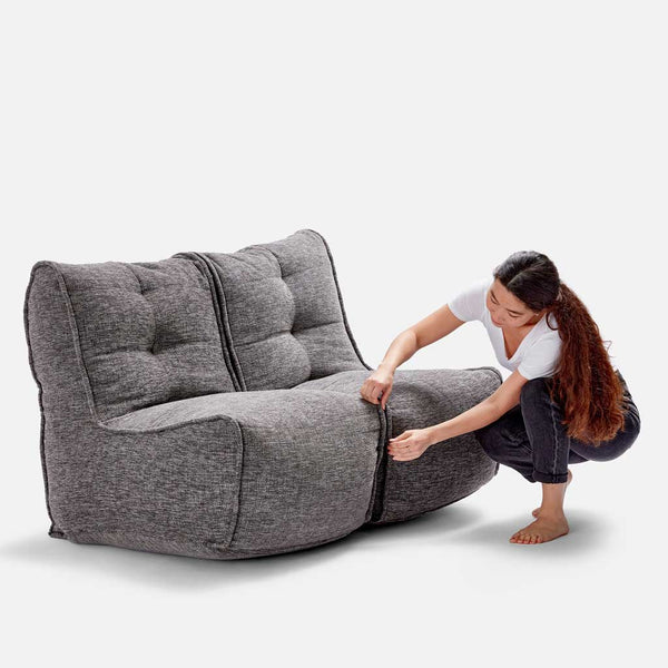 Twin Couch Modulsofa Luscious Gray Innedørs saccosekk