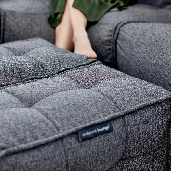 Twin Ottoman Einingasófi Titanium Weave innanhúss einingasófi