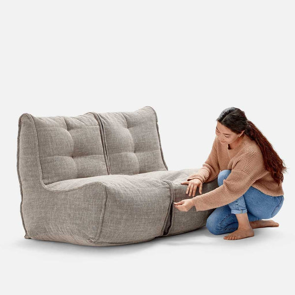 Twin Couch Modulsofa Eco Weave Innedørs saccosekk