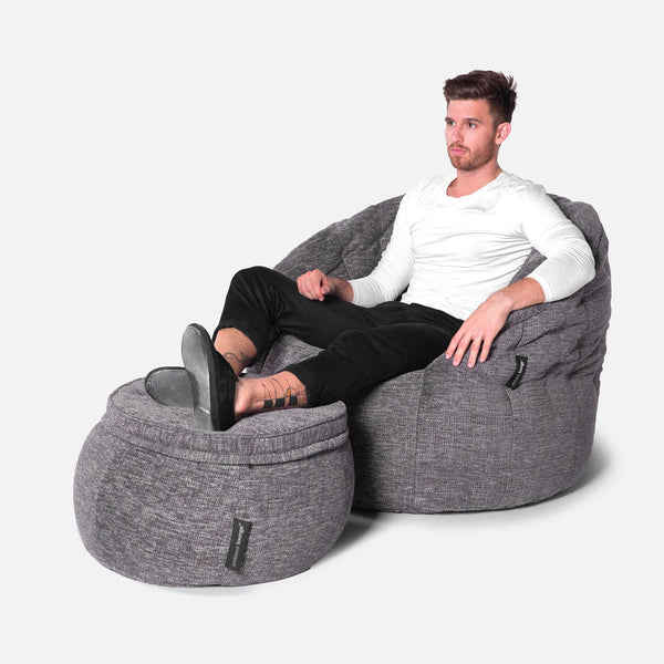 Wing Ottoman Luscious Gray Innedørs saccosekk