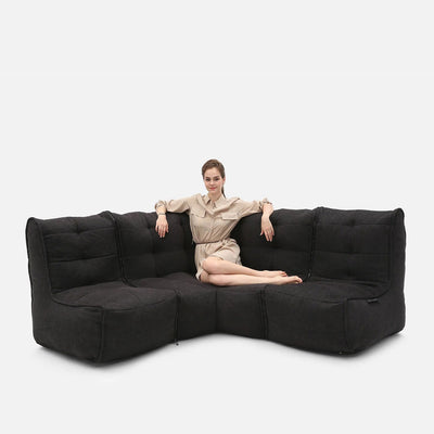 Mod 3 Cozy Corner Modulsofa Svartur Safír 