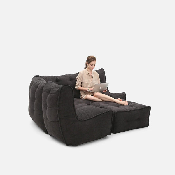 Mod 4 Corner Deluxe Modulsofa Black Sapphire Innedørs modulsofa