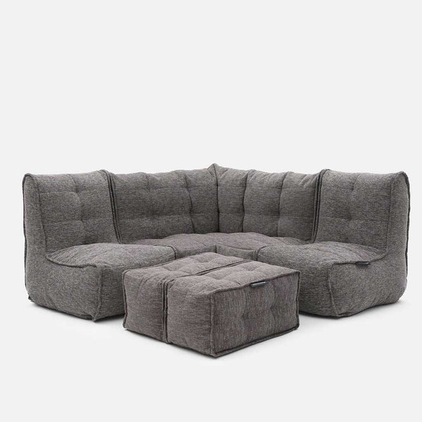 Mod 4 Corner Deluxe Modulsofa Luscious Gray Innedørs modulsofa