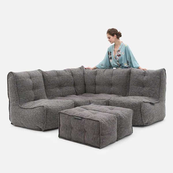 Mod 4 Corner Deluxe Modulsofa Luscious Gray Innedørs modulsofa