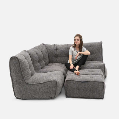 Modulsofi Mod 4 Corner Deluxe Luscious Gray 