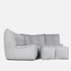 Mod 4 Corner Deluxe Modulsofa Silverline Utendørs modulsofa