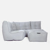 Mod 4 Corner Deluxe Modulsofa Silverline Utendørs modulsofa