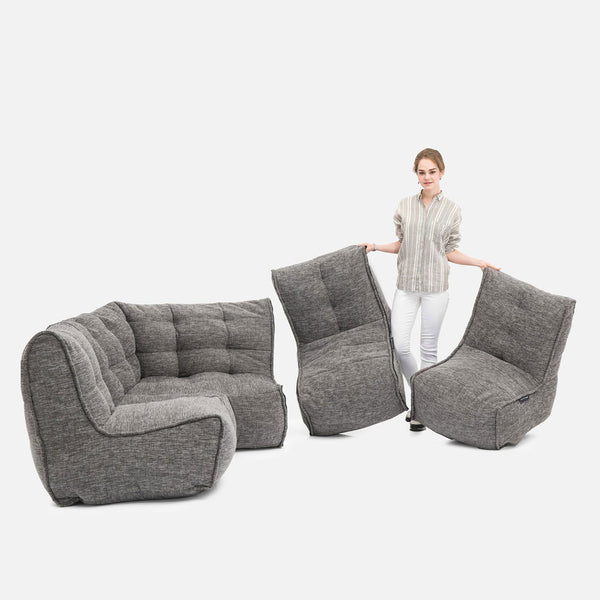 Mod 4 L Sofa Modulsofa Luscious Gray Innedørs modulsofa