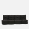 Mod 4 Quad Couch Einingasófi Black Sapphire Einingasófi til notkunar innandyra