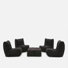 Mod 4 Quad Couch Einingasófi Black Sapphire Einingasófi til notkunar innandyra