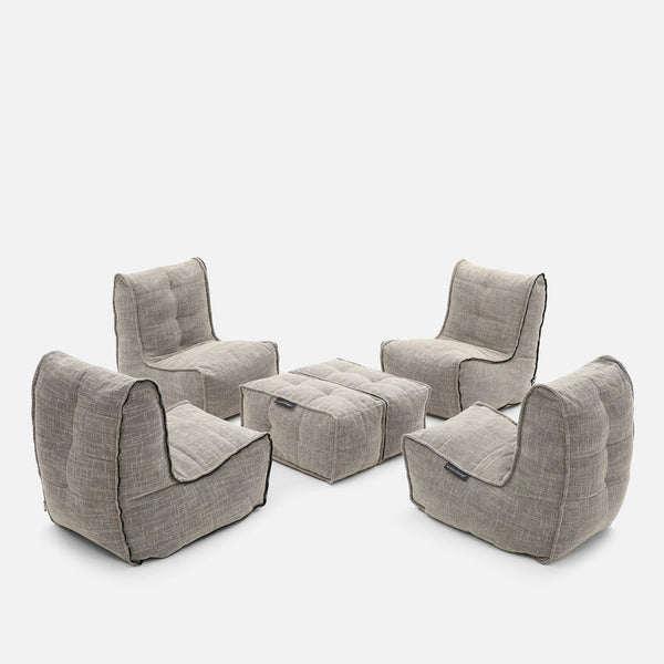 Mod 4 Quad Couch Einingasófi Eco Weave Einingasófi til notkunar innandyra