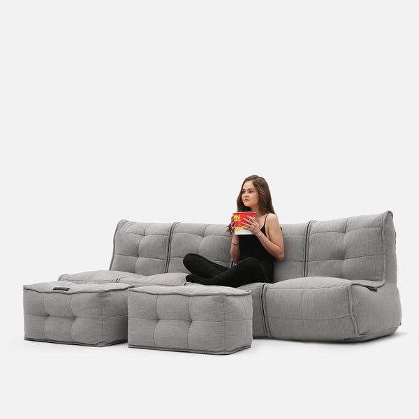 Mod 4 Quad Couch Modulsofa Keystone Gray Innedørs modulsofa