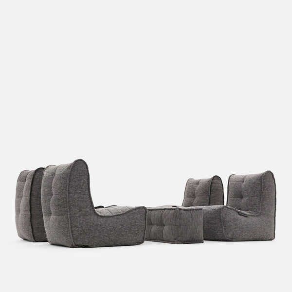 Mod 4 Quad Couch Modulsofa Luscious Gray Innedørs modulsofa