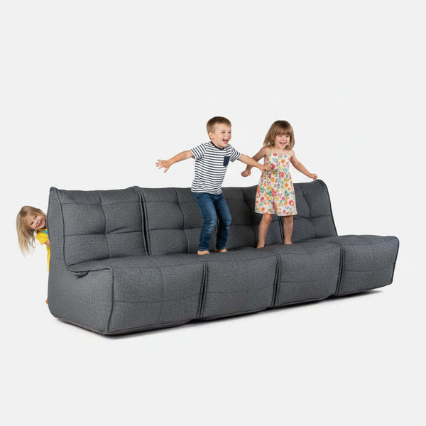 Mod 4 Quad Couch Modulsofi Titanium Weave útimodúlsofi