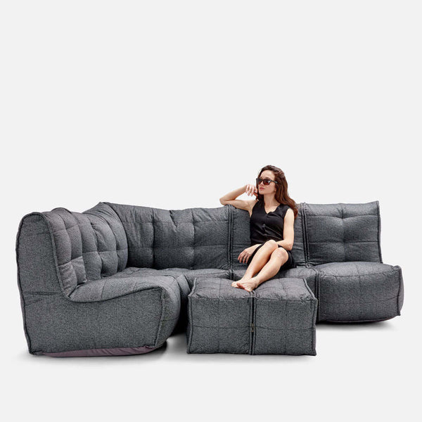 Mod 5 Living Lounge Einingasófi Titanium Weave útieiningasófi