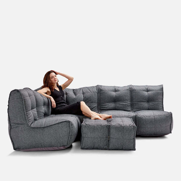 Mod 5 Living Lounge Einingasófi Titanium Weave útieiningasófi