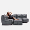 Mod 5 Living Lounge Einingasófi Titanium Weave útieiningasófi