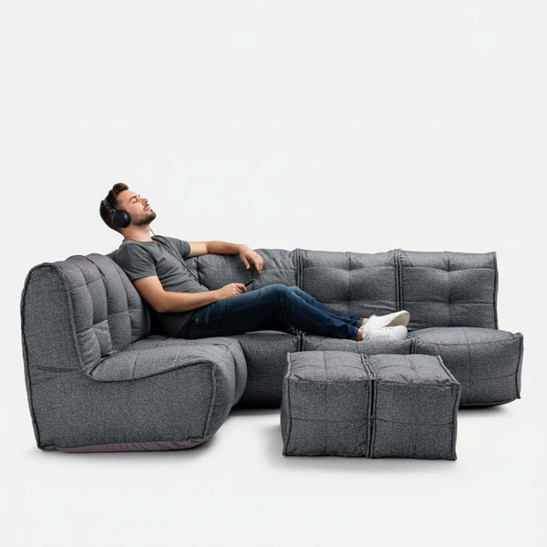 Mod 5 Living Lounge Einingasófi Titanium Weave útieiningasófi