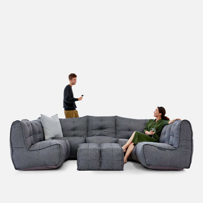 Mod 6 Lounge Max Modulsofa Titanium Vefnaður 