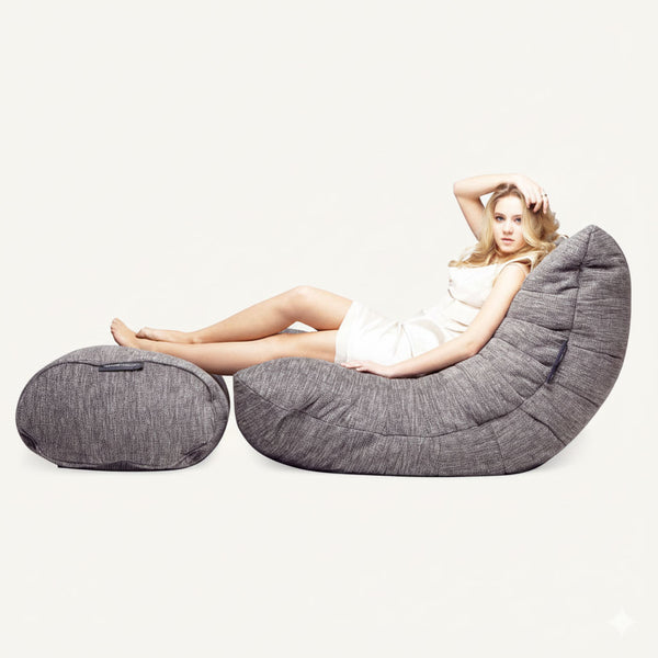 Ottoman Luscious Gray Innedørs saccosekk