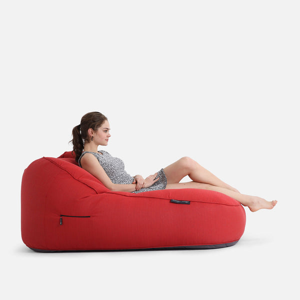 Satellite Twin Sofa Crimson Vibe (Sunbrella) Utendørs saccosekk