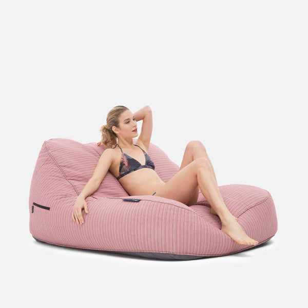 Satellite Twin Sofa Deluxe Raspberry Polo Utendørs saccosekk