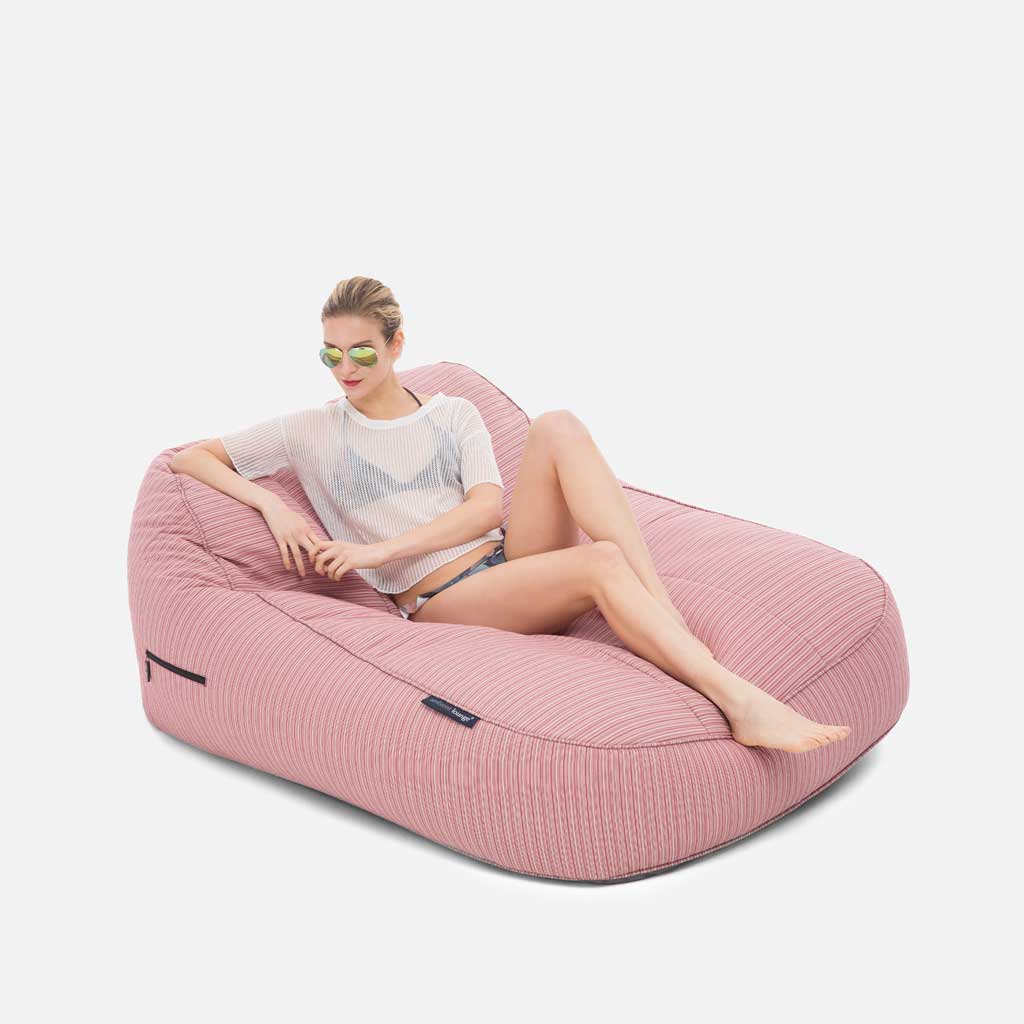 Satellite Twin Sofa Deluxe Raspberry Polo Utendørs saccosekk