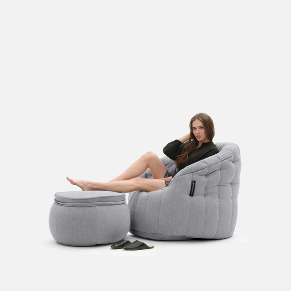 Wing Ottoman Keystone Gray Innedørs saccosekk