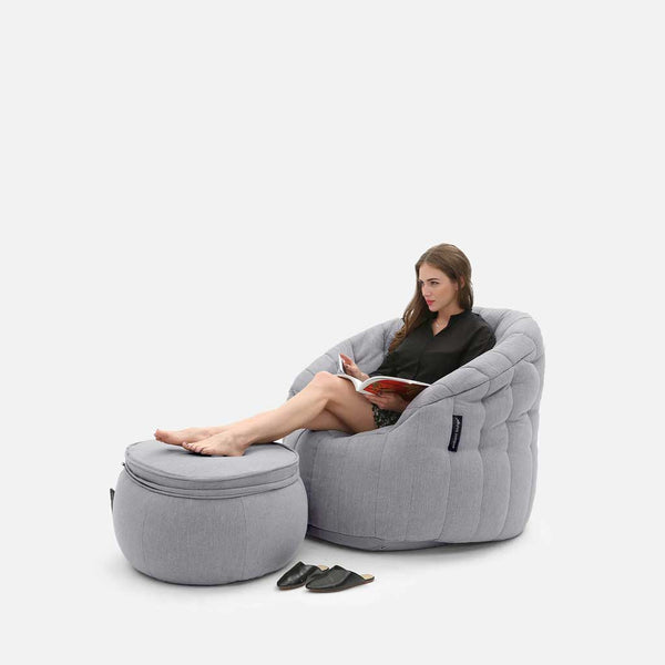 Wing Ottoman Keystone Gray Innedørs saccosekk