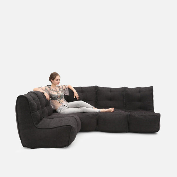 Mod 4 L Sofa Modulsofa Black Sapphire Innedørs modulsofa