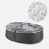 Hundeseng Supernova Gray Wolf M med detalj av perlefyll i sirkel