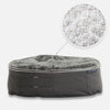 Hundeseng Supernova Gray Wolf S med detalj av perlefyll i sirkel