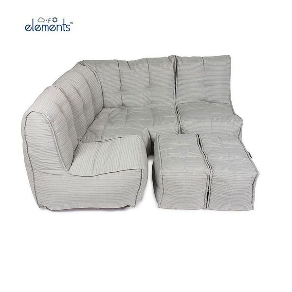 Mod 4 Corner Deluxe Modulsofa Silverline Utendørs modulsofa