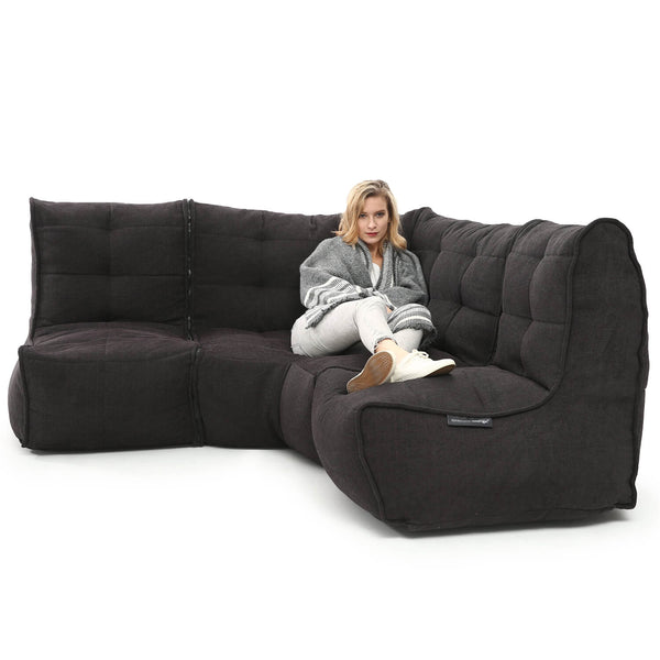 Mod 3 Cozy Corner Modulsofa Black Sapphire Innedørs modulsofa