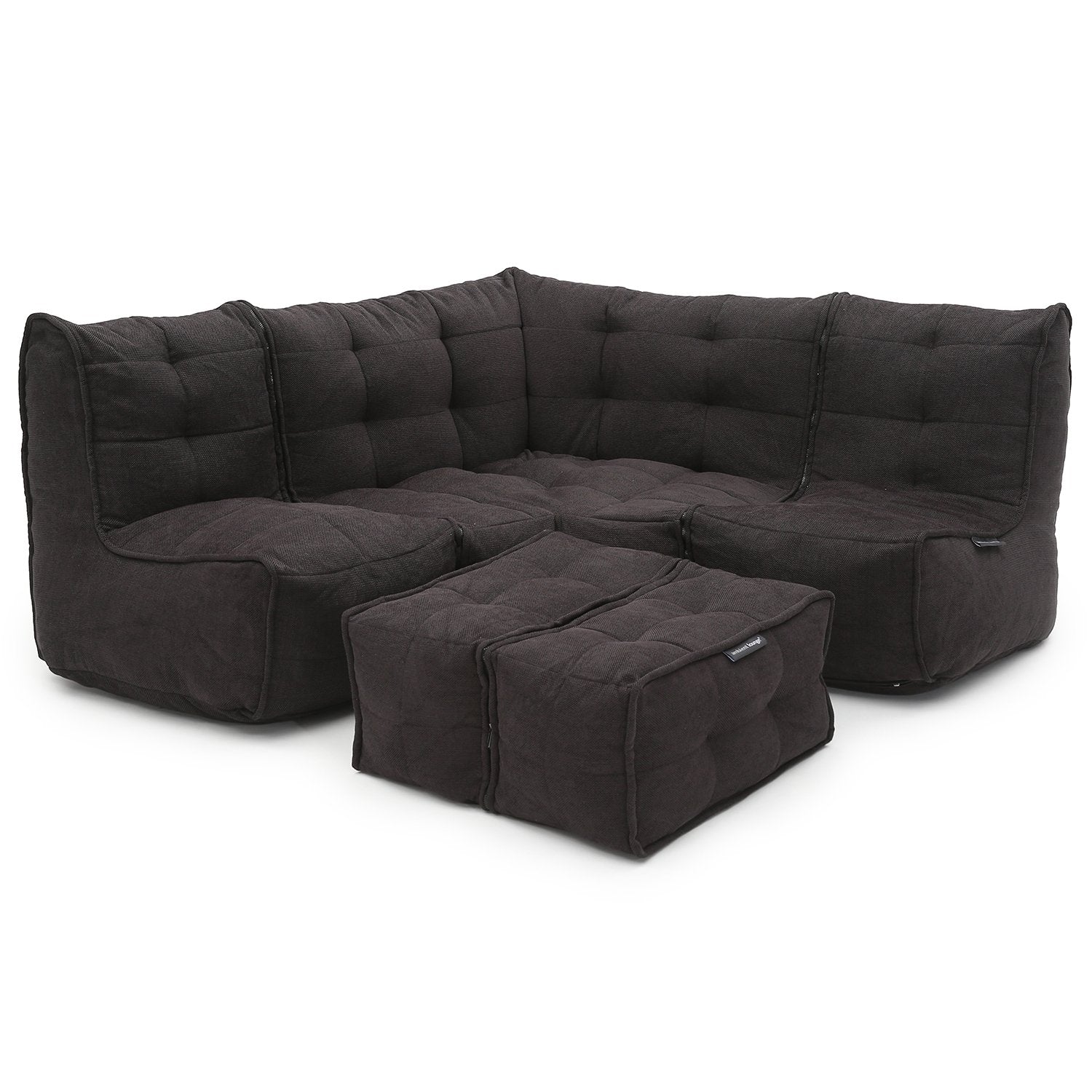 Mod 4 Corner Deluxe Modulsofa Black Sapphire Innedørs modulsofa