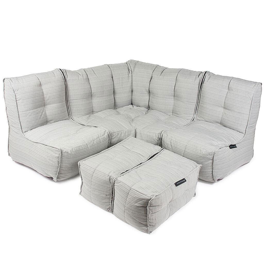 Mod 4 Corner Deluxe Modulsofa Silverline Utendørs modulsofa