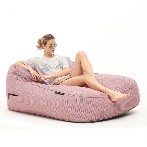 Satellite Twin Sofa Deluxe Raspberry Polo Utendørs saccosekk